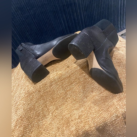 Black Leather Ankle Boots - Picture 3 of 3